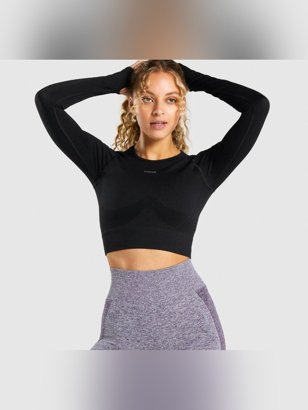 Gymshark Black Long Sleeve Crop Top